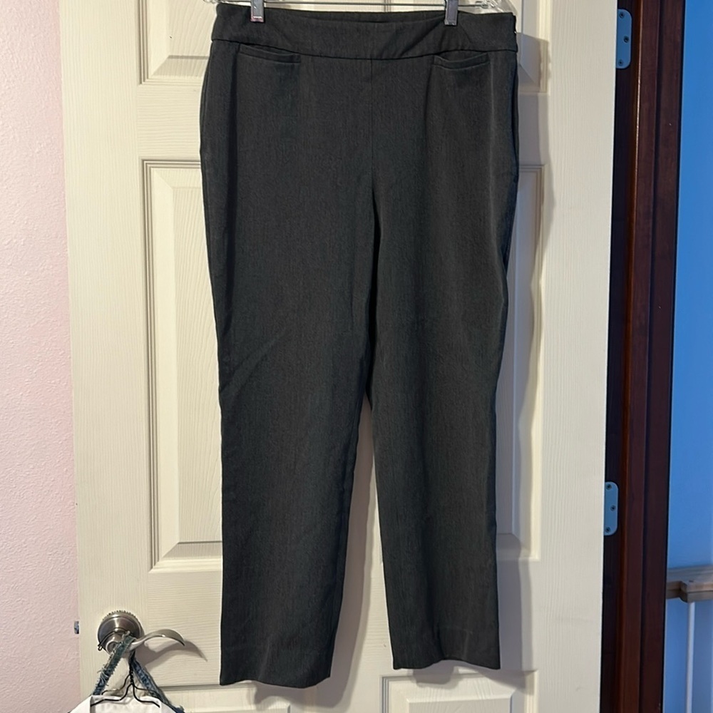 Talbots Refined Bi-Stretch Dress Pants Grey 12